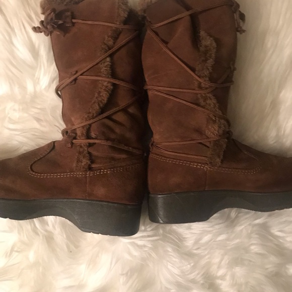 Report Brown Suede Fur Lines Boots - Picture 3 of 9